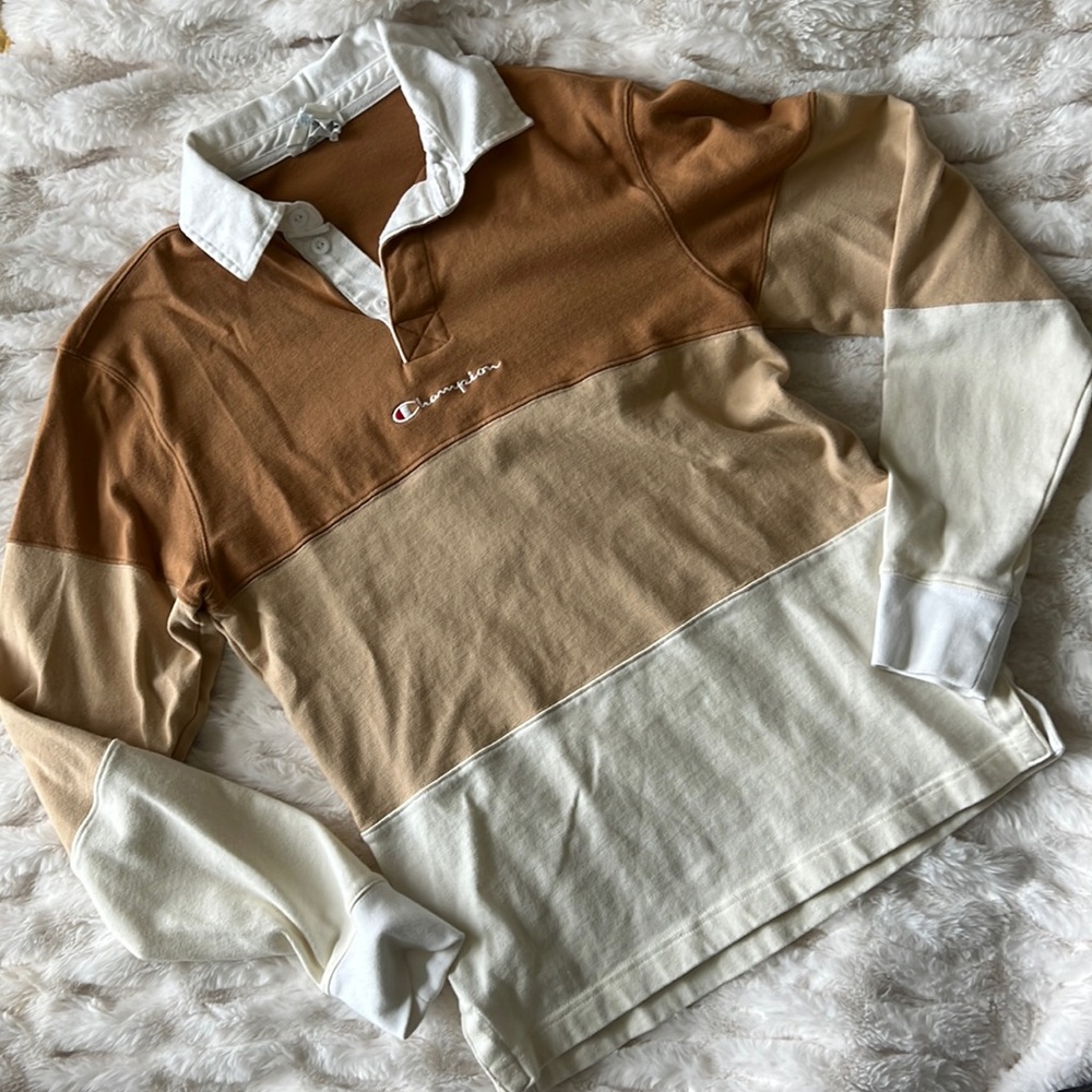 Vintage Champion collard shirt sz small